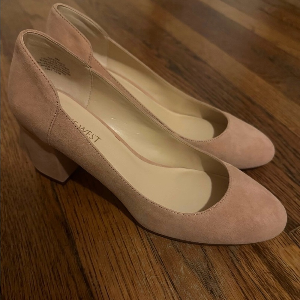 Nine West Blush Block Heel Pumps